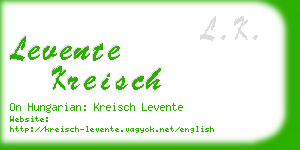 levente kreisch business card